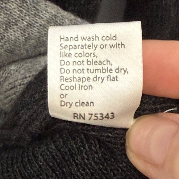 Bendetta B Merino Wool Cashmere Blend Gray Color Block Hooded Cardigan Medium - Picture 7 of 8